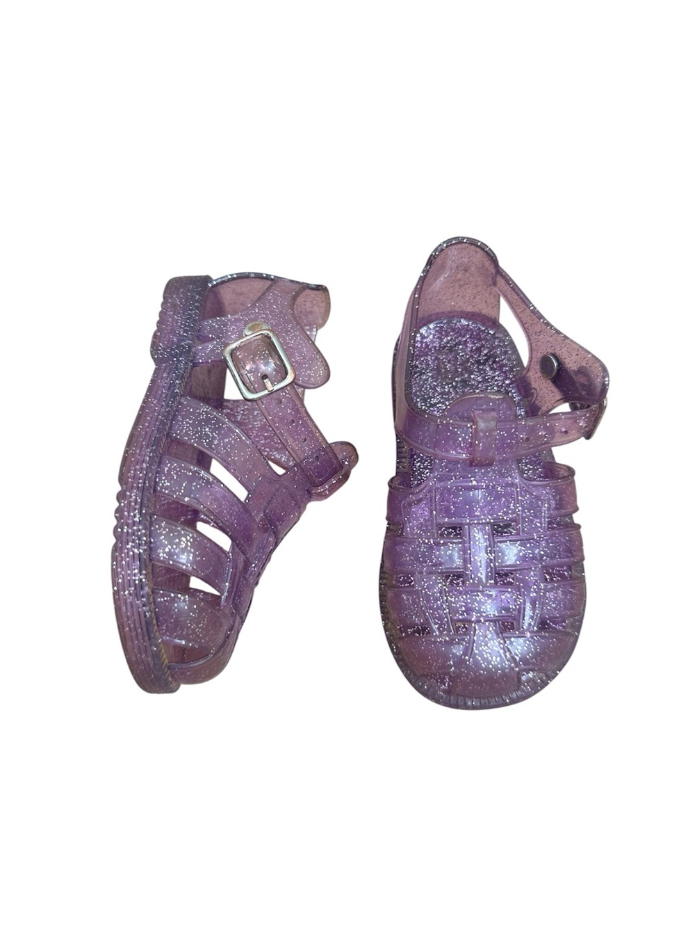 GAP Purple Glitter Jelly Sandals with Buckle